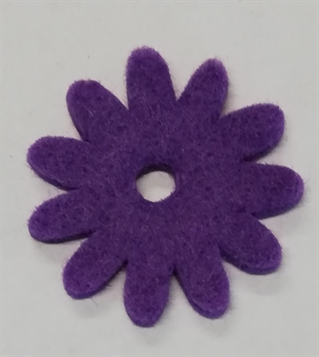 Lilla filt blomster Ø 3,5 cm
